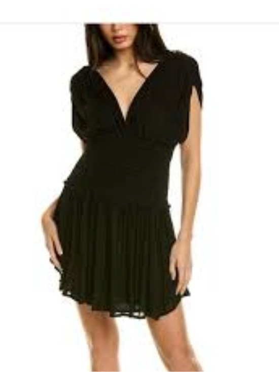 A.L.C. Dresses & Skirts - A.L.C. Black V-Neck Pleated Mini Dress